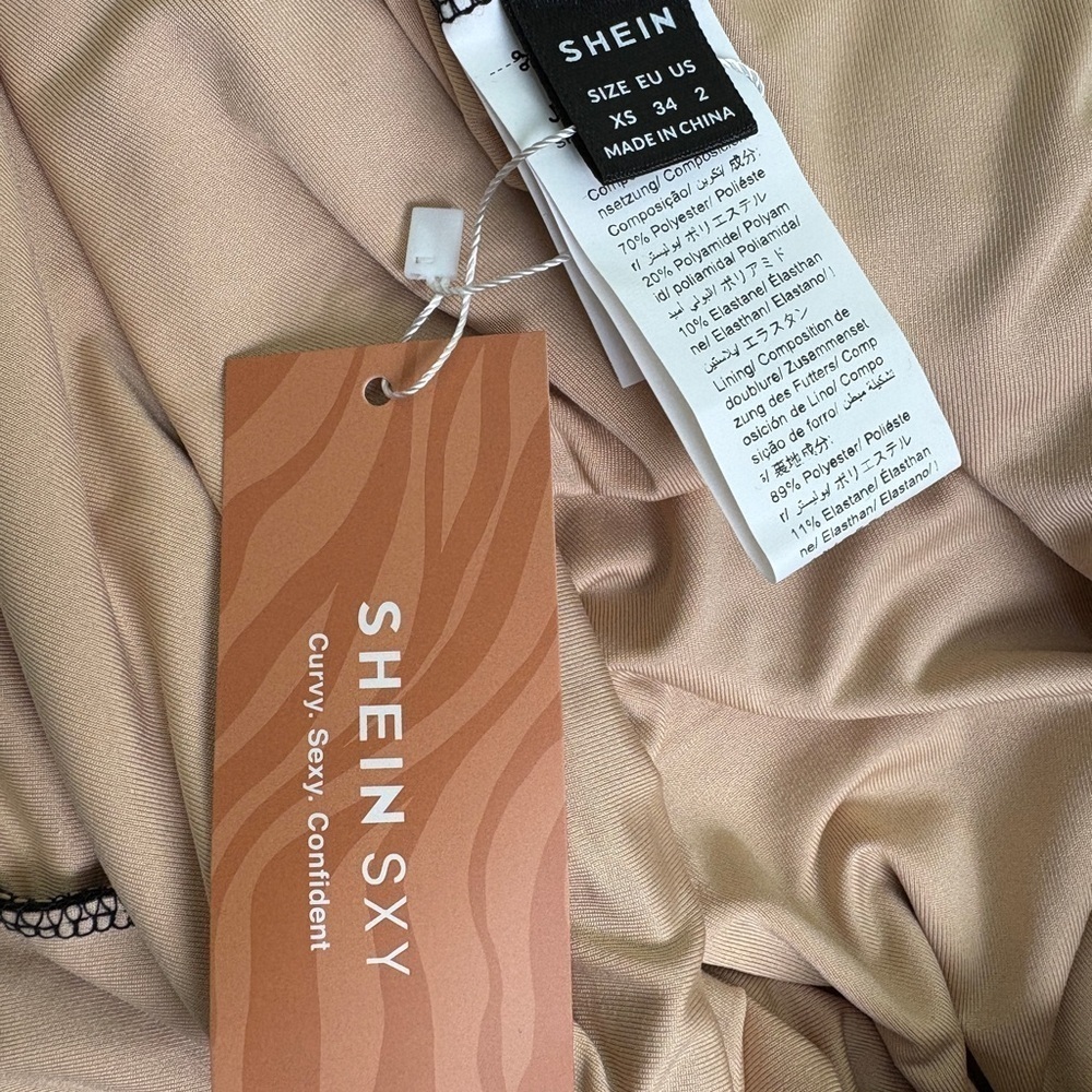 ⭐️SHEIN New With Tags Floral Print Stretchy Sleevless Bodycon Dress - Picture 5 of 5